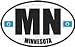 Minnesota MN Oval Euro Sticker 3