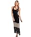 Simplicity Stretchy Racer Back Tie Dyed Maxi Dress w Thigh High Slit