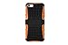 iPhone 5 5S Case, 2 in 1 Combo Full Body Protection Cover High Impact Shield Back Holster with Built-In Stand Hard Supper Fitted Skin for Apple iPhone 5 5S with 1x Stylus Pen + 1x Screen Protector -Orange