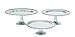 Deco 79 Aluminum Cake Stand, 19 by 16 by 14-Inch, Set of 3