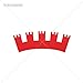 Decal Stickers Royal Crown Motorbike Boat europe wall classic empire (2 X 0,74 Inches) Red