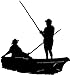 Fishing Boat 5, Vinyl Car Decal, 'Yellow', '15-by-15 inches'