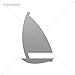 Vinyl Sticker Decal Sailing Boat Atv Car Garage bike luxury boat romantic sicilia (10 X 6,33 Inches) Gray 50%