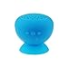 AFUNTA Bluetooth Waterproof Cordless Mini Mushroom Wireless Speaker with Suction Cup MIC Compatible with Apple iphone 4/4S, iPhone5/5S, ipad ipod, Sumsang galaxy S3 S4 S5, Note2 Note3, Tablet PC and any Bluetooth Devices and All Android Devices Support Bluetooth, Used for Car Showers Bathroom Pool Boat Car Beach Outdoor (Portable & Silicone) - Blue