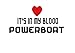 IT'S IN MY BLOOD POWERBOAT Decal Car Laptop Wall Sticker