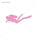 Decal Stickers Scuba Diver Motorbike Boat animal florida wildlife bathe (4 X 1,48 Inches) Pink