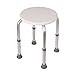 HealthSmart Extra Compact Lightweight Shower Stool with Adjustable Height, Excellent for Small Showers and Bathtubs, RVs and Boats, White