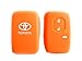 Toyota Orange Silicone Protecting Remote Key Case Cover Fob Holder for Land Cruiser Highlancer Crown Prado Camry Venza Avalon 3 Buttons (Single Pack)