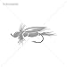 Decal Vinyl Fly Fishing Boat Mobile Car window jet ski trout Square shallow boat (10 X 4,82 Inches) Gray 50%