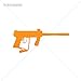 Decoration Vinyl Stickers Paintball Gun Decoration vinyl shoot forces crawling wall (5 X 2,15 Inches) Orange