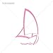 Decoration Vinyl Sticker Sailing Boat Decoration Motorbike yacht success luxury winner (10 X 6,49 Inches) Pink