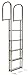 Vestil L-5 5-Step Marine Ladder, Anodized Aluminum, 10