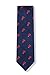 Men's 100% Silk Navy Blue Red Lobster Necktie Tie Neckwear