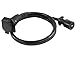 Conntek Double-End 7 Way Plug Trailer Extension Cord (Black, 8-Feet)