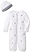 Little Me Baby-Boys Newborn Yachts Gown and Hat