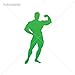 Decal Stickers Bodybuilder Posing Motorbike Boat abdominal wall competition tough (10 X 5,31 Inches) Green