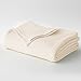 Cotton Craft - 100% Soft Premium Cotton Thermal Blanket - Twin Ivory - Snuggle in these Super Soft Cozy Cotton Blankets - Perfect for Layering any Bed. Will provide Comfort and Warmth for years - Easy Care Machine Wash