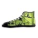 GCKG(TM) Men's City of Romance-Eiffel Tower Canvas Fashion Sneaker,Green High Top Casual Shoes