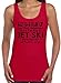 Money Can't Buy Happiness But It Can Buy a Jet Ski Juniors Tank Top Large Cherry Red