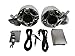 shark SHKCYCLEKIT motorcycle yacht snowmobile marine audio 2 speakers+amp w/ all brackets for install