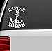 C1038 Refuse To Sink Boat Boating Anchor Decal Sticker for Car Truck SUV Van Boat Laptop Ipad Mirror Wall Art