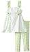 A.B.S. by Allen Schwartz Baby Girls Celeste Eyelet Dress 2Pc Leggings Set, Lime, Size 12 Months