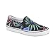Twisted Womens CORE Classic Tropical Print Slip-On Slim Lo-Top Casual Sneakers - BLACK, Size 9