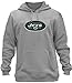 Clor Mens New York Jets Super Athletic Pullover Hoodie - Grey M