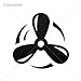 Sticker Ship Propeller durable Boat tugboat industry armed ocean (18 X 17,8 Inches) Vinyl color Black