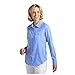 Coolibar UPF 50+ Women's Travel Shirt - Sun Protection (Large - Yacht Blue)