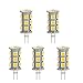 HERO-LED Back Pin Tower T3 G4 Base Bi Pin Capsule JC LED Halogen Xenon Replacement Bulb, AC 10-18V or DC 10-30V, Ceiling Lights, Pendant Lights, Desk Lamps, Table Lights, Puck Lights, Under-counter Lights, Closet Lights, Under-cabinet Lights, Accent Lights, Display and Landscape Lighting, RV Motorhome Caravan Automotive Marine Boats Yachts Applications, 18-LED 5050 SMD LEDs, 30-35W Replacement, 5-