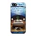 Tpu Two Tone Shockproof Scratcheproof Sailboats S 328 Hard Case Cover For Iphone 5/5s
