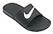 Nike Mens Benassi Swoosh Slide Sandal (11, Black/White)