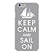 Pang®|Apple iPhone 6 Custom Case White Plastic Snap On - Keep Calm and Sail On w/ Sailboat & Sails SALE In W-Pang