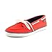 Nautica One Eye Tie Womens Red Canvas Boat Shoes
