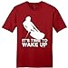 Wakeboarding Wakeboarder Gift Time to Wake Up Young Mens T-Shirt Large ClRed