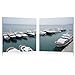Baxton Studio Yacht Congregation Mounted Diptych Photography Print