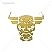 Sticker Bull No durable Boat sell energy strength battle (9 X 7,44 Inches) Matte Metallic Gold