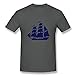 FQZX Men's Sailboat T Shirt DeepHeather