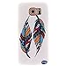 S6 Case, Galaxy S6 TPU Case,nancy's Shop **New** Fashion Pattern Design [Ultra Slim] [Perfect Fit] [Scratch Resistant] Premium TPU Gel Rubber Soft Skin Silicone Protective Case Cover for Samsung Galaxy S6(not for Galaxy S6 Edge) (Two Feathers)