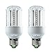 GGL 3W Warm White & Cool White Corn Light Bulb Lamp 3528 SMD 48 pcs LEDs E27 Aluminum Housing and PC Cover - Using for Home , Office, Supermarket, Garden, Lobby etc.