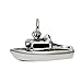 Sterling Silver Cabin Cruiser Inboard Motor Boat Pendant