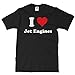 ShirtScope Adult I Heart Jet Engines T-shirt - I Love Jet Engines Tee