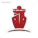 Decal Stickers Ocean Liner Motorbike Boat tower ocean tugboat aggression (8 X 6,98 Inches) Red Dark