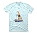 The Tribal Sailboat Men's Medium Light Blue Graphic T Shirt - Design By Humans