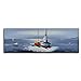 TJie Art Hand Painted Mordern Oil Paintings Duo of Sailboat Seascapes 1-Piece Canvas Wall Art Set One-piece artwork in realistic modern style,Skillfully hand-painted by quality acrylic paints on canvas,Gallery wrapped/stretched on wooden frames