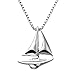 Stainless Steel Sloop Sailboat Pendant with 20
