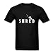 KINGShirts Creative Men's Wakeboard Shred Wakeboarding water boat T-Shirts Black