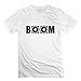 FACAI Men's Boom Bass Cotton O Neck Short Sleeve T-Shirt Tee White XXL
