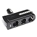 MK- Portable USB Power Supply Twin Socket +USB Car Charger with 12V/24V Output